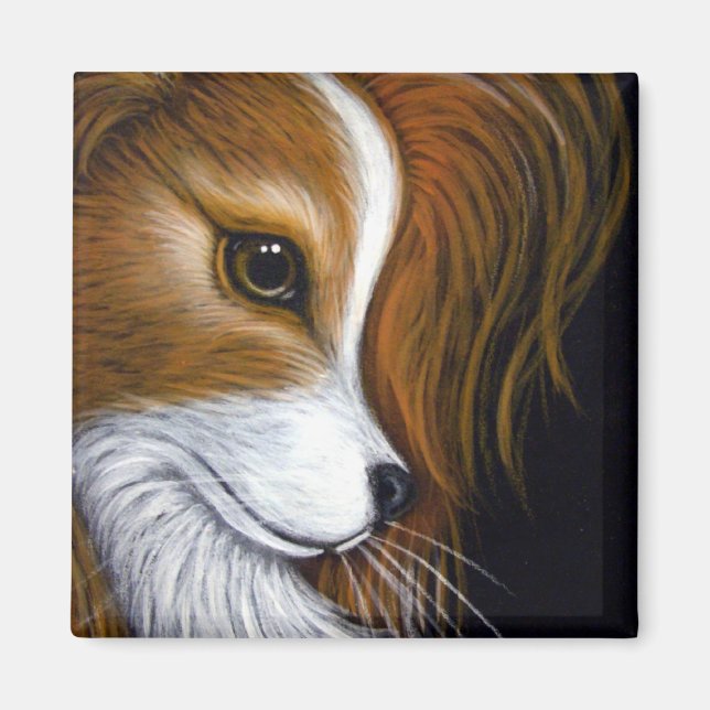 PAPILLON DOG PROFILE 2 Magnet (Front)