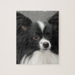 Papillon Dog Puzzle<br><div class="desc">Black and white Papillon dog for small dog lovers.</div>