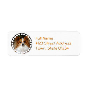 Papillon Dog Return Address Label