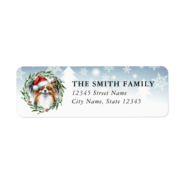 Papillon Dog Return Address Label (Front)