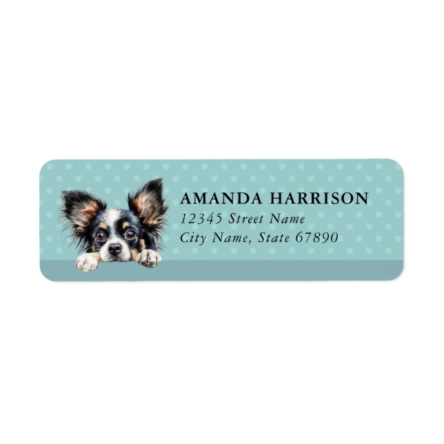 Papillon Dog Return Address Labels (Front)