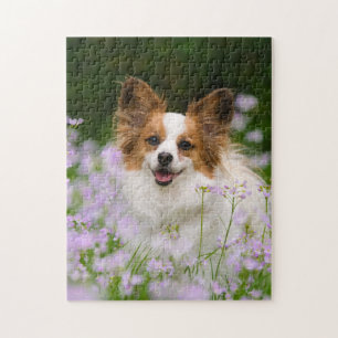 Papillon Dog Romantic Portrait Game 11x14 Jigsaw Puzzle