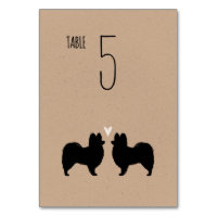 Papillon Dog Silhouettes Wedding Reception