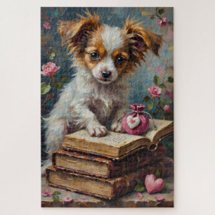 Papillon Dog Valentine's Day Secret Diaries Jigsaw Puzzle