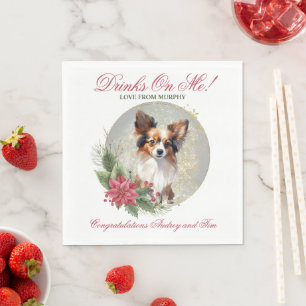 Papillon Dog Wedding Napkins With Dogs Photo