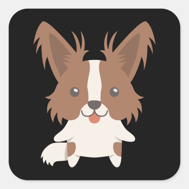Papillon Gift Idea Square Sticker (Front)