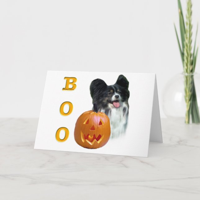 Papillon Halloween BOO Card (Front)