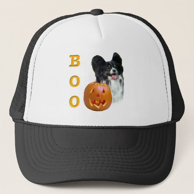 Papillon Halloween BOO Trucker Hat (Front)