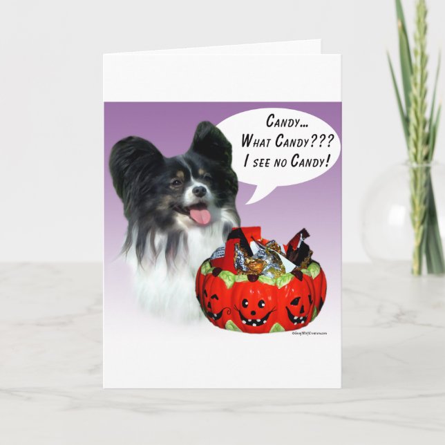 Papillon Halloween Candy Card (Front)