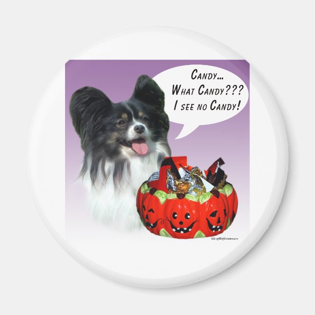 Papillon Halloween Candy Magnet (Front)