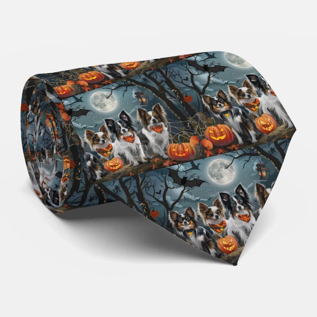 Papillon Halloween Spooky Tie (Rolled)
