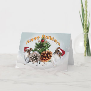 Papillon Happy Holidays Cards