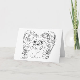 Papillon Head Study  Card