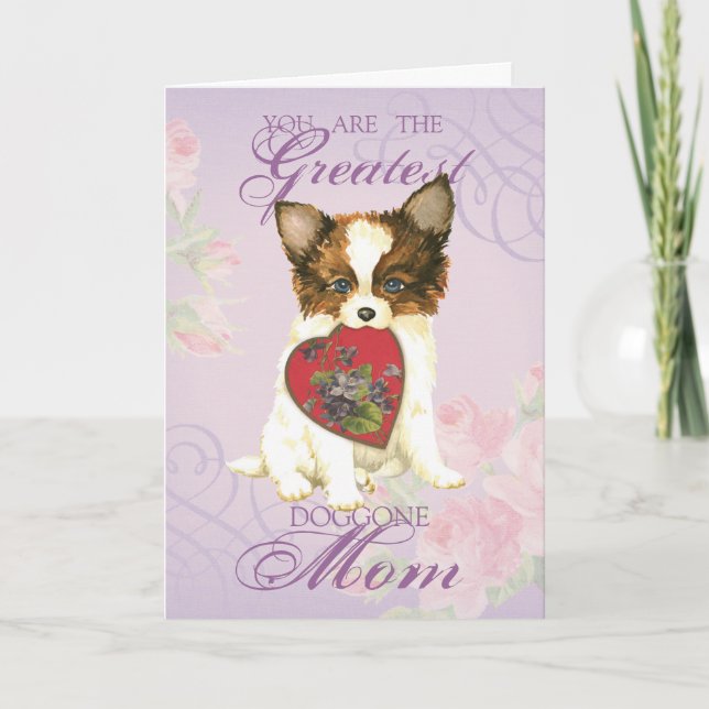 Papillon Heart Mum Card (Front)