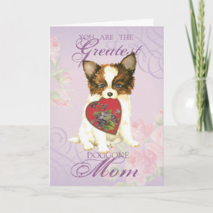 Papillon Heart Mum Card