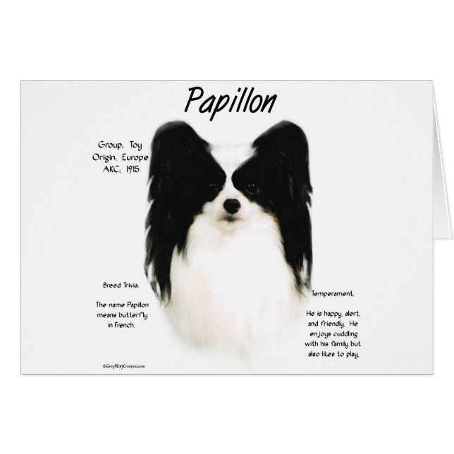 Papillon History Design (Front Horizontal)