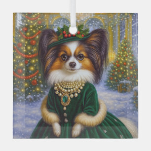 Papillon Holiday  Glass Tree Decoration