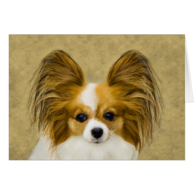 Papillon (Hound Tri) Painting - Original Dog Art (Front Horizontal)