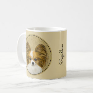 Papillon (Hound Tri) Painting - Original Dog Art Coffee Mug