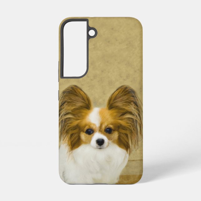 Papillon (Hound Tri) Painting - Original Dog Art Samsung Galaxy S22 Case (Back)