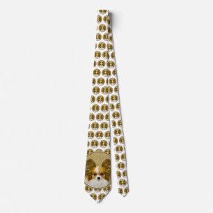 Papillon (Hound Tri) Painting - Original Dog Art Tie