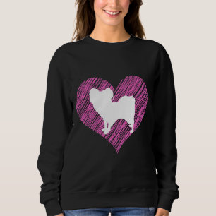 Papillon I Love Dog Parent Dog Mum Dog Dad Dog O Sweatshirt