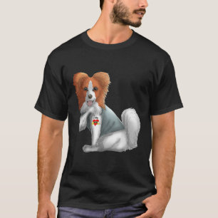 Papillon I Love Mum Tattoo Dog Shirt Funny Mothers