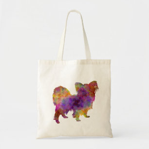 Papillon in watercolor tote bag