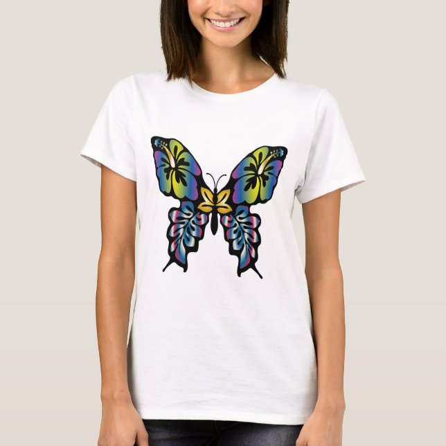 Papillon Ladies Butterfly design. T-Shirt (Front)
