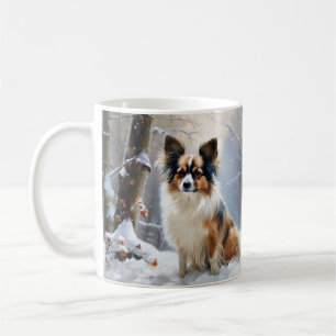 Papillon Let It Snow Christmas  Coffee Mug