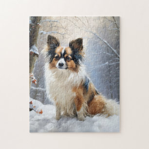 Papillon Let It Snow Christmas Jigsaw Puzzle