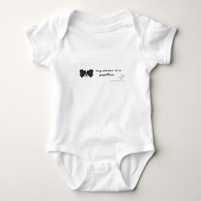 papillon - more breeds baby bodysuit (Front)