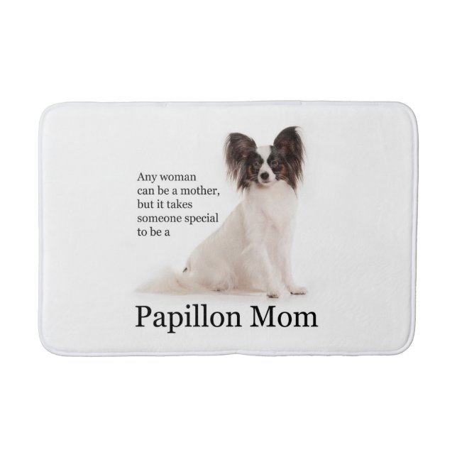 Papillon Mum Bath Mat (Front)