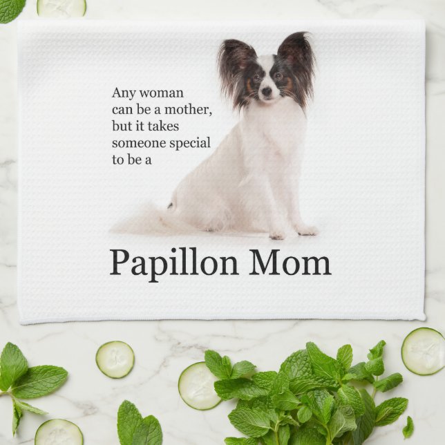 Papillon Mum Kitchen Towel (Folded)