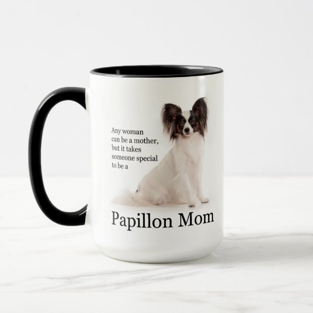 Papillon Mum Mug (Left)