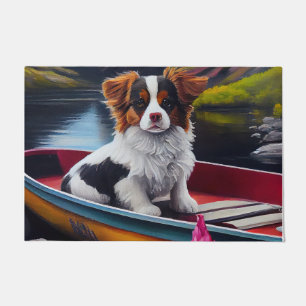 Papillon on a Paddle: A Scenic Adventure Doormat