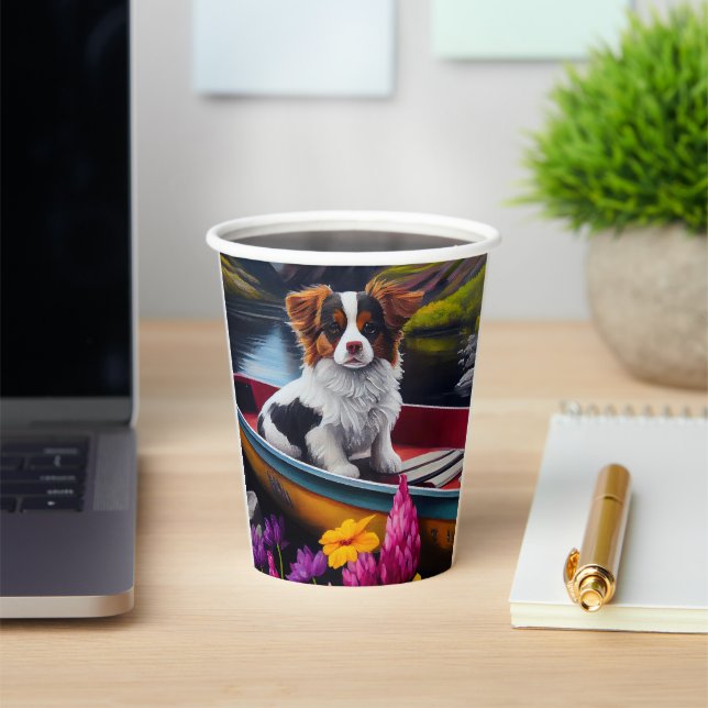 Papillon on a Paddle: A Scenic Adventure Paper Cups (Insitu)