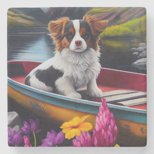 Papillon on a Paddle: A Scenic Adventure Stone Coaster