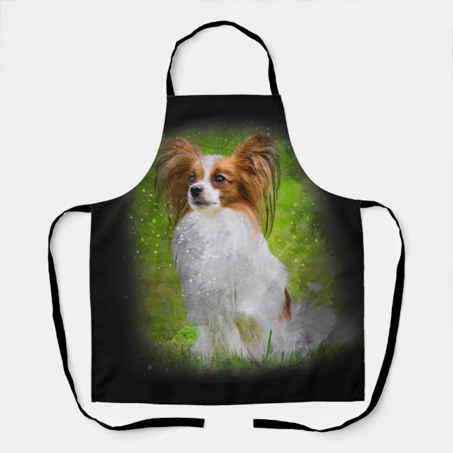 papillon,papilon,papillon dogs,papillon dog, apron (Front)