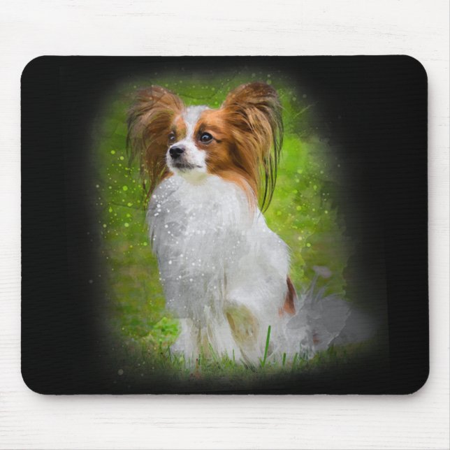 papillon,papilon,papillon dogs,papillon dog, mouse mouse pad (Front)