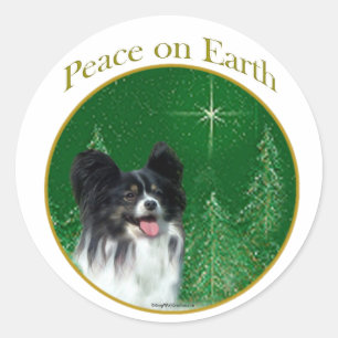 Papillon Peace Classic Round Sticker