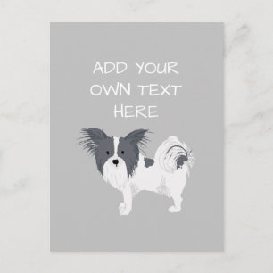 Papillon Personalised Dog Name Postcard