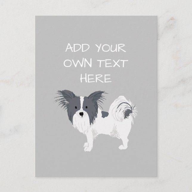 Papillon Personalised Dog Name Postcard (Front)