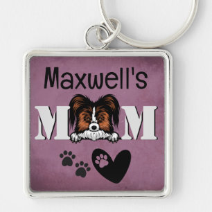 Papillon Personalised Peeking Key Ring