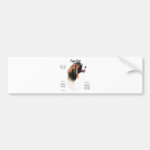 Papillon (Phalene) History Design Bumper Sticker