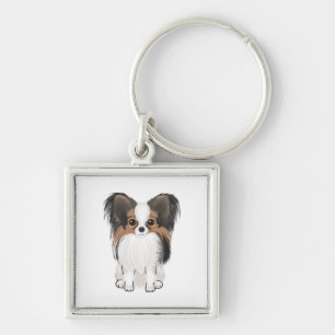 Papillon (picture) key ring