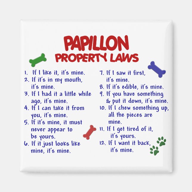 PAPILLON Property Laws 2 Magnet (Front)