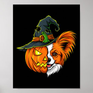 Papillon Pumpkin Jack O Lantern Halloween Kids Men Poster
