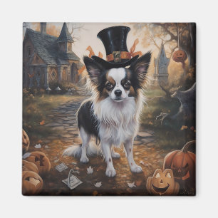 Papillon Pumpkins Halloween Scary  Magnet