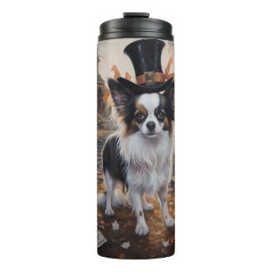 Papillon Pumpkins Halloween Scary  Thermal Tumbler